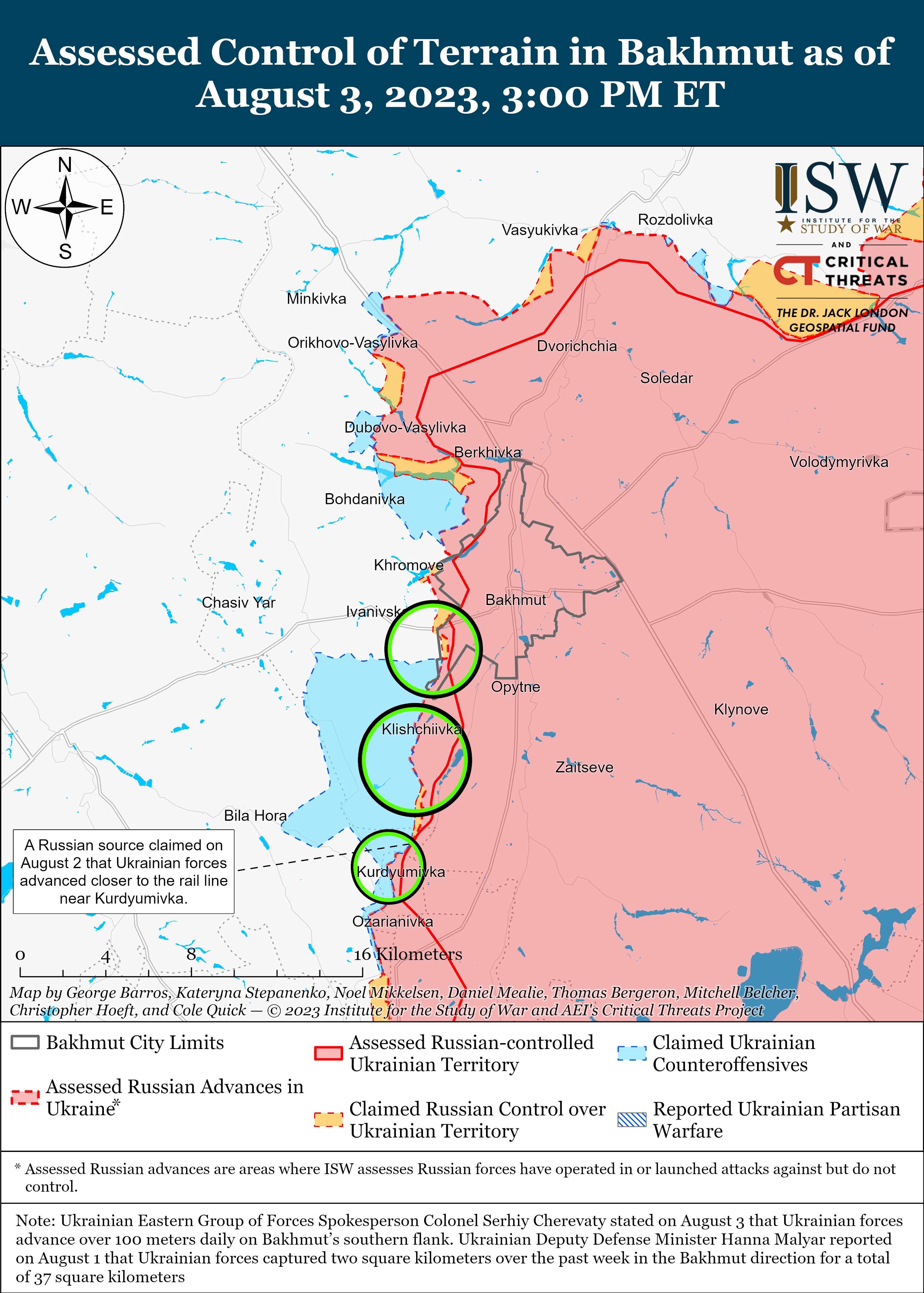 Russia-Ukraine war: ISW battle map as of August 4th